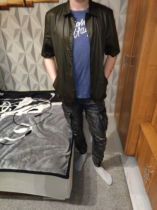 męska koszula shirt krótki rękaw na zatrzaski JACK&JONES 190/108A