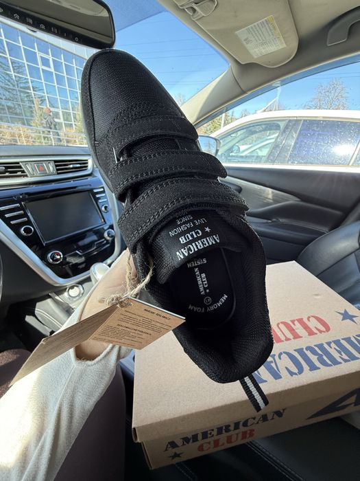 Текстильні кросівки 36-44 на липучках Amercan club