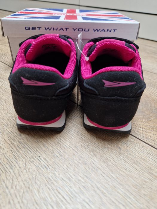 Sneakersy Sprandi adidasy dziewczęce na rzepy różowo czarne r. 25 nowe