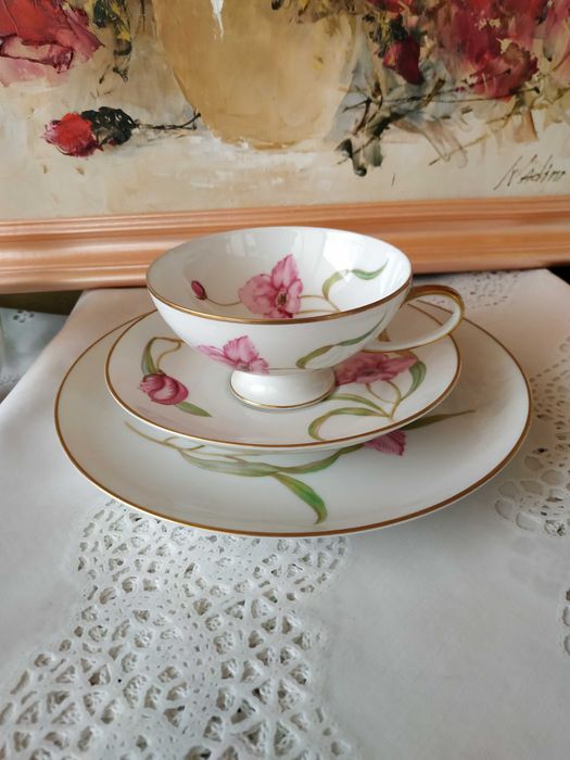 Чайное трио Розенталь Rosenthal Германия Бавария Винтаж Фарфор
