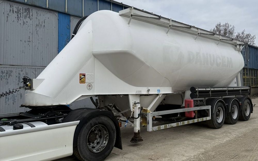 Feldbinder EUT 40.3 CEMENTOWÓZ 3-KOMORY ALUFELGI OSIE BPW OŚ PODNOSZONA HAMULCE TARCZOWE WAGA:5000kg 2008r ŁADNA  Silos Cemento-Naczepa 3-Zasypy