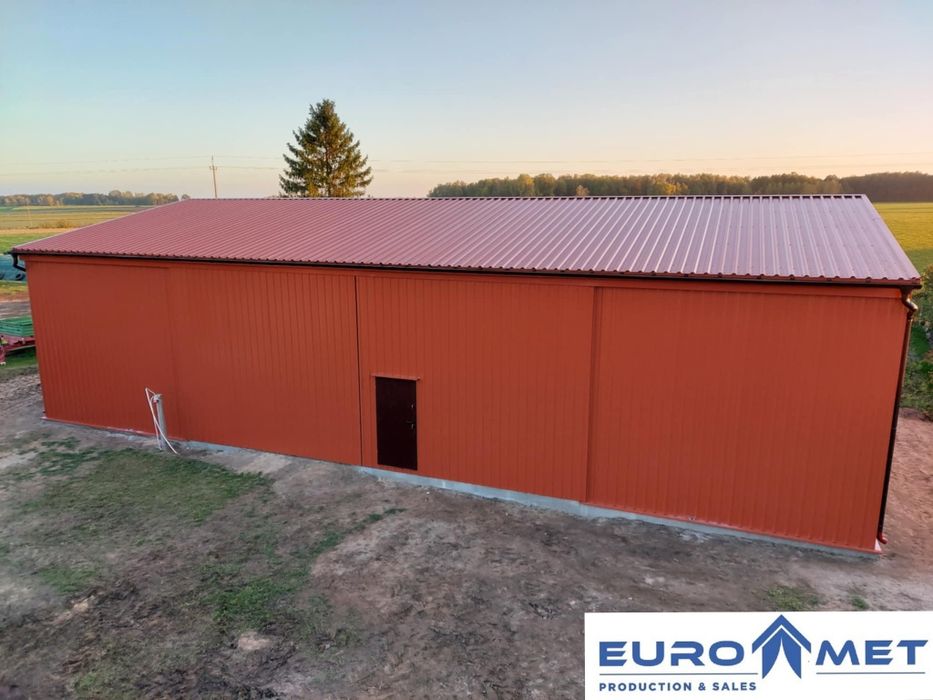 Hala stalowa 12x25x5 magazyn EURO-MET