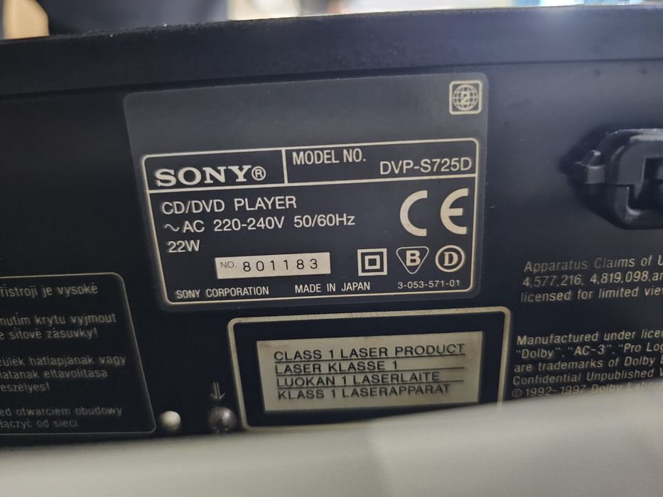 Sony DVP-S725D leitor de DVD / CD