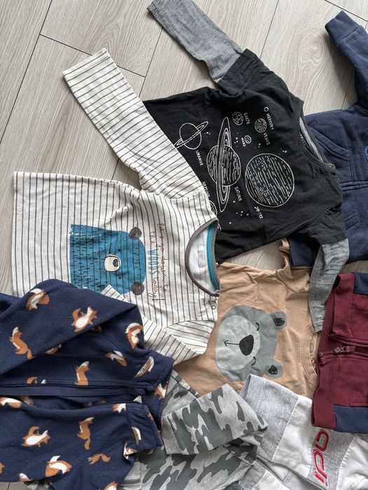 Bluzy bluzki dla chłopca 92 komplet zestaw paczka