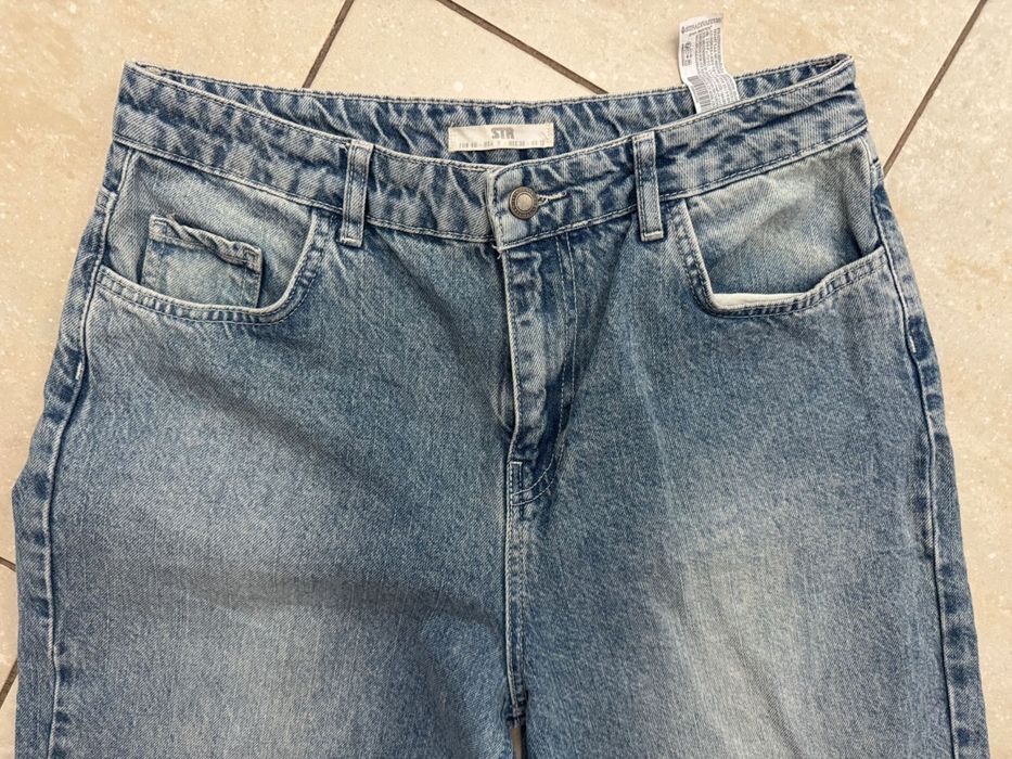 Stradivarius extra jeans spodnie dzwony szerokimi nogawkami L jak nowe