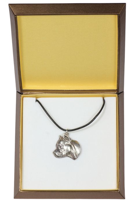 Amerykański Staffordshire terrier naszyjnik w pudełku Art-Dog