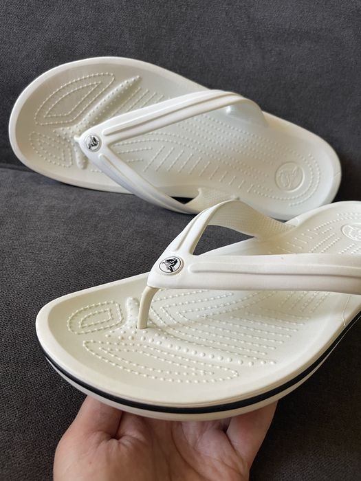 В'єтнамки тапочки Crocs Crocband Flip white р. 45-46 M11(30 см)