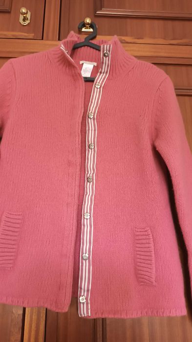 Casaco de lã em rosa