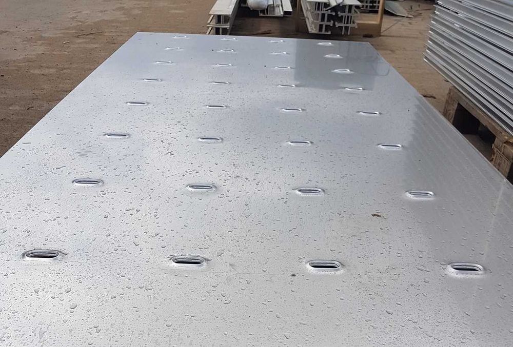 Blacha aluminiowa 1000x2000x4mm.Wypełnienie środka lawety, auto-lawety