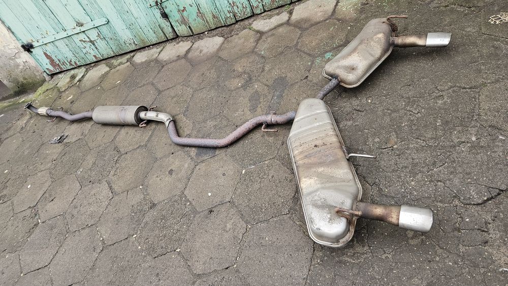 Wydech tłumik tlumnik opel signum podwójny rura chrom