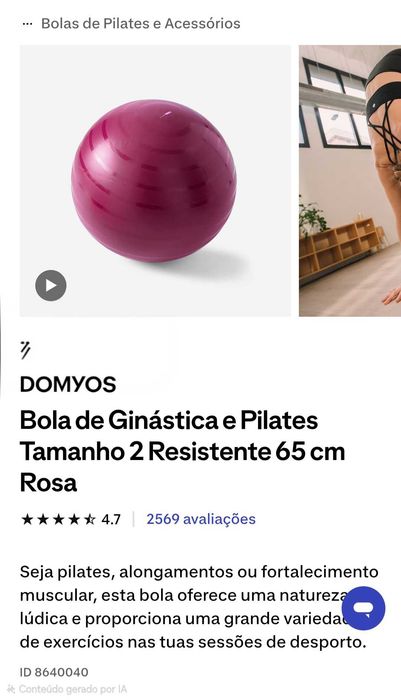 Bola de pilates Decathlon