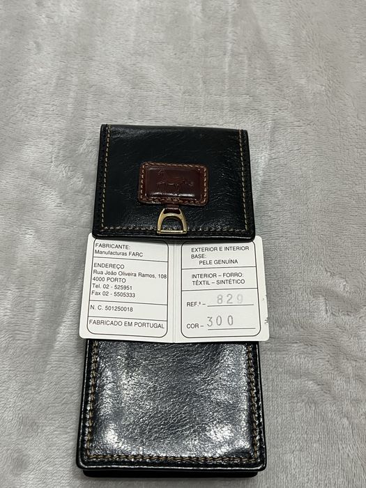 Porta-óculos / estojo para óculos em pele genuína, 100% novo, nunca usado.