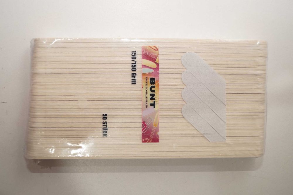 50x Pilnik do paznokci PNB 150/150 Pilniczek Prosty Zestaw 50 szt