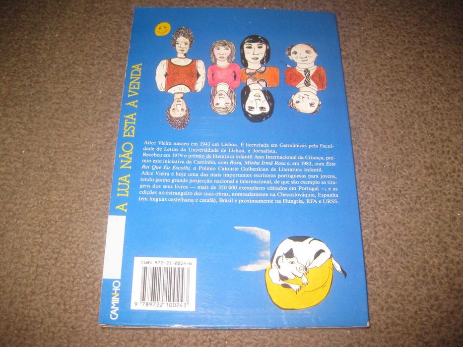 Livro "A Lua Não Está Á Venda" de Alice Vieira