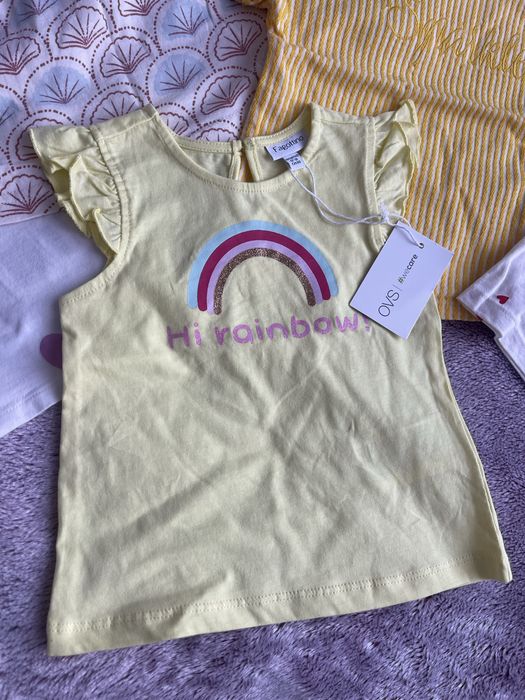 Набір футболочок для дівчинки вік від 3-6м до 18місяців