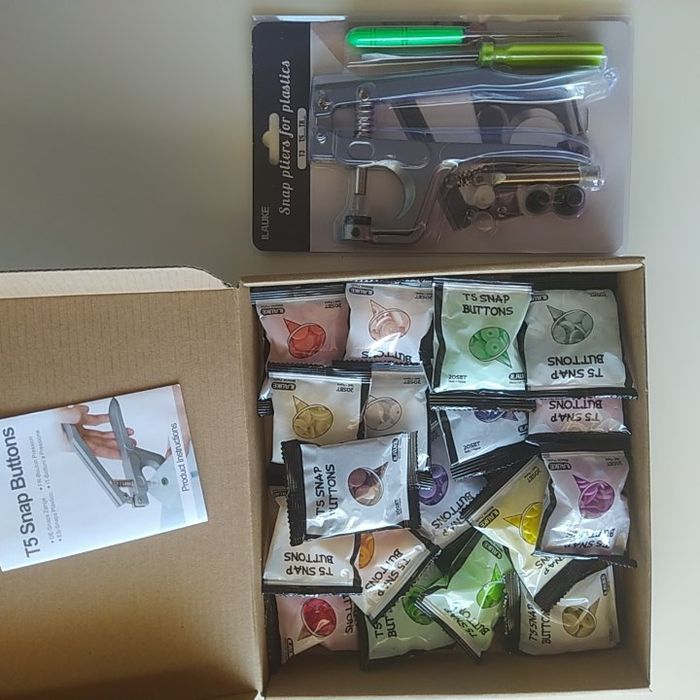 Kit de alicate e molas de pressão - artesanato/costura