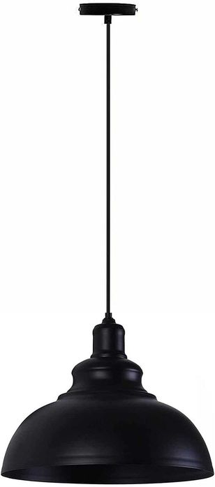 Czarna metalowa industrialna lampa ASVERT Ø 30cm