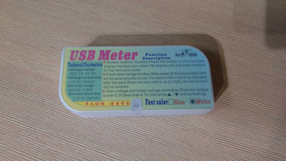 Miernik napięcia i prądu Woltomierz Amper USB AK306A #33
