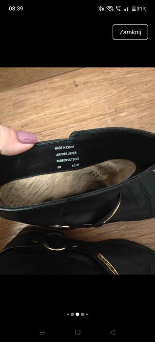 Botki Michael Kors 39 skórzane premium skóra kozaki