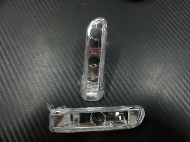 Piscas, Farolins Laterais + lâmpadas cromadas para BMW E46 98-01, E46 COUPE / CABRIO 98-06, E46 COMPAC fundo preto ou em cristal.