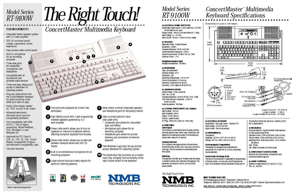 Teclado novo com colunas integradas - NMB Concert Master