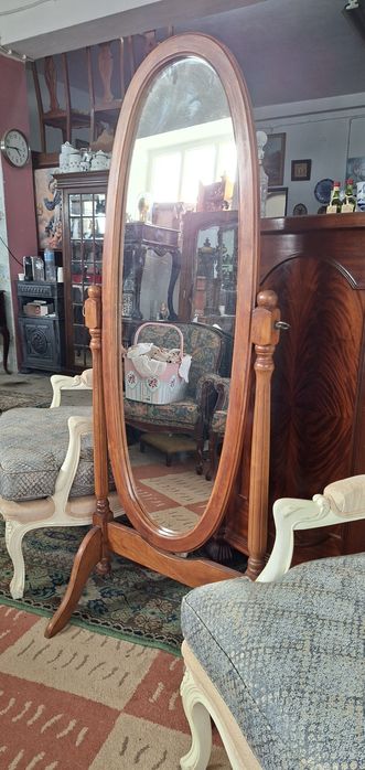 2 espelhos ovais de pé - basculares