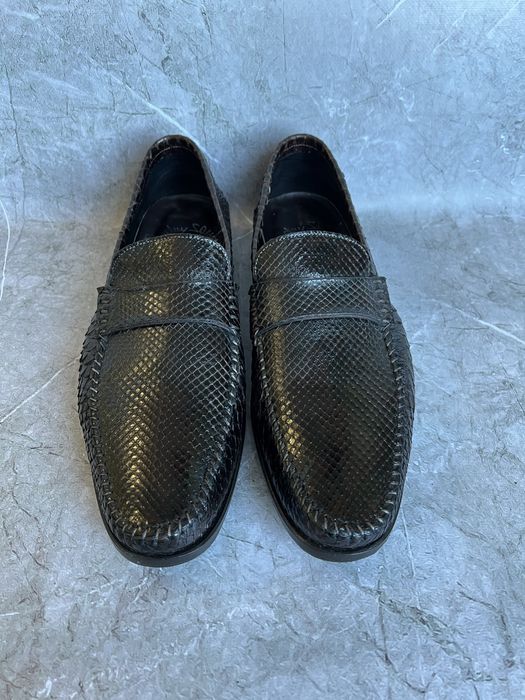 Santoni туфли мужские кожа питона 41.5