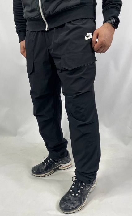 Мужские зимние спортивные штаны Nike плащевка на флисе