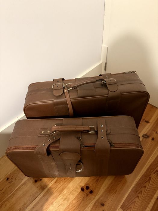 Conjunto de malas de viagem vintage