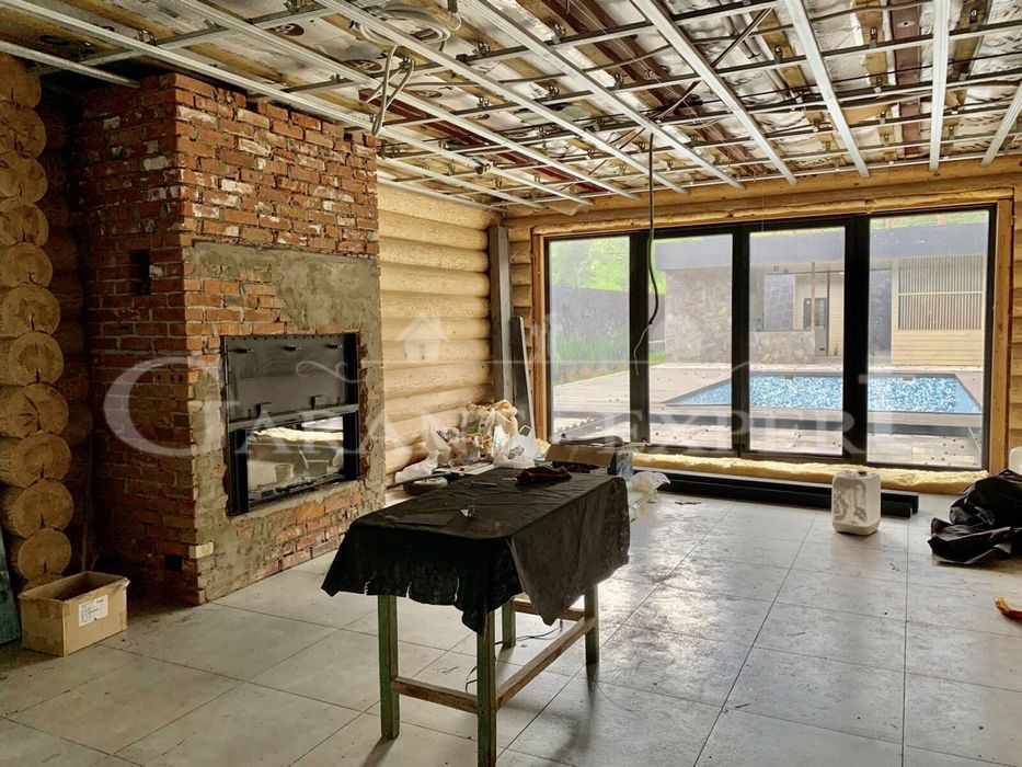 Котедж ЗРУБ 11 соток з Басейном та Банею ! Біля лісу