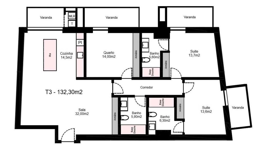 Apartamento T3 novo | Moreira da Maia - Quinta do Mosteiro