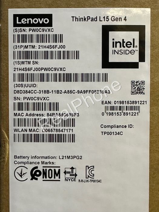 Ноутбук Lenovo ThinkPad L15 Gen 4