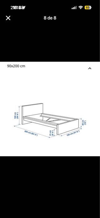 cama malm de solteiro