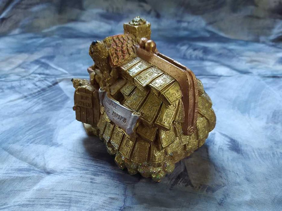 Копилка домик-кошелек с фигурками мышей Амулет для денежной удачи