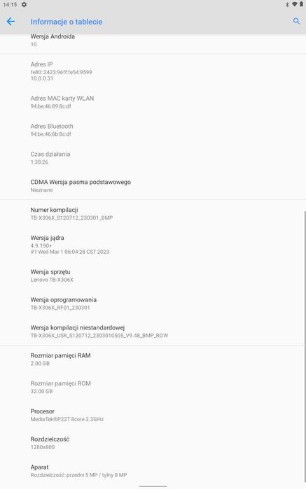 Lenovo Tab M10 HD / 2GB/32GB / LTE