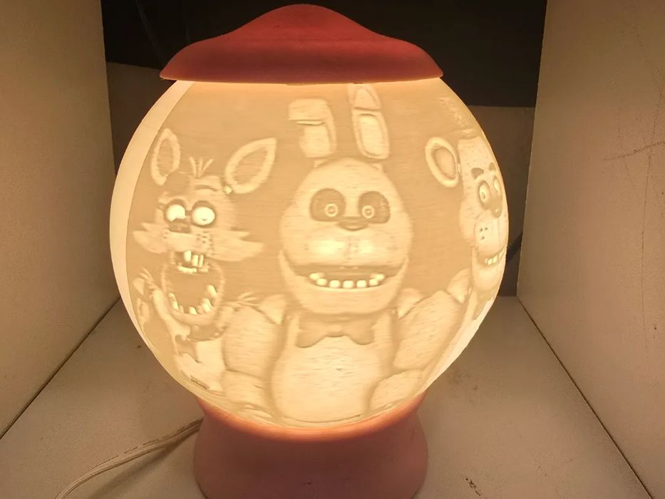 Luz Noturna Lithophane Five Nights at Freddy's