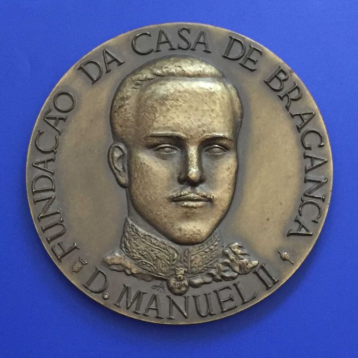 medalha Dom Manuel II Cinquentenário da sua morte 1982 - Ø80mm