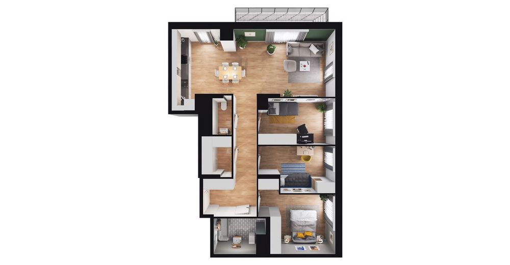 5-pokojowe mieszkanie 90m2 + balkon