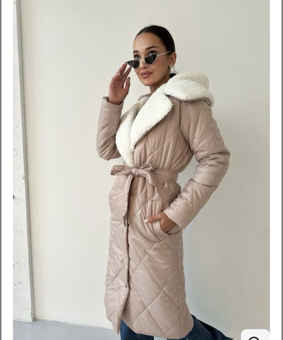 Куртка пальто зима двухстороння .