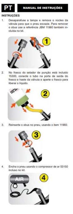 Kit reparação de Pneus Slime com Compressor