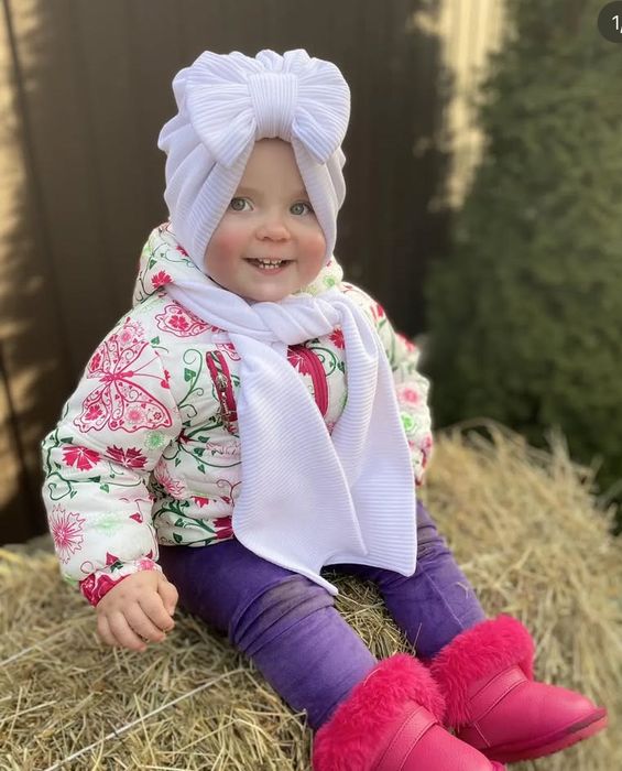 Зимова шапочка+шарфік на флісі