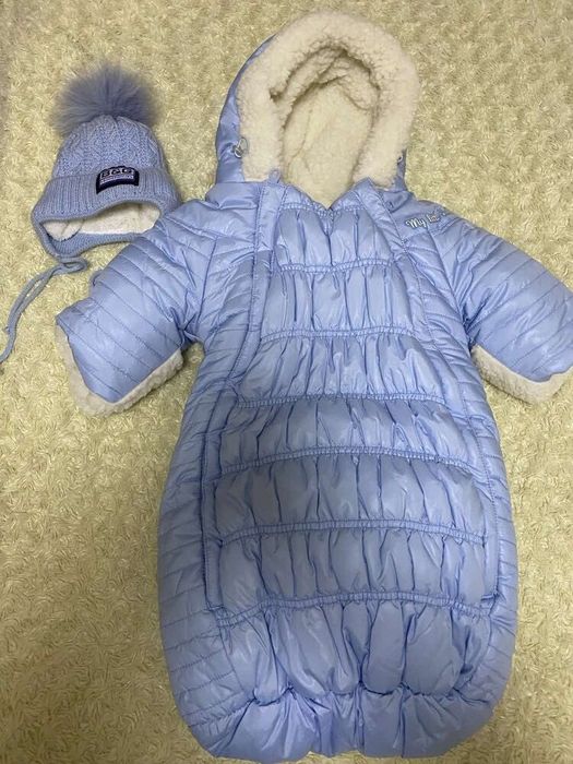Дитячий комбінезон конверт для малюків 62 р. + шапка в подарунок
