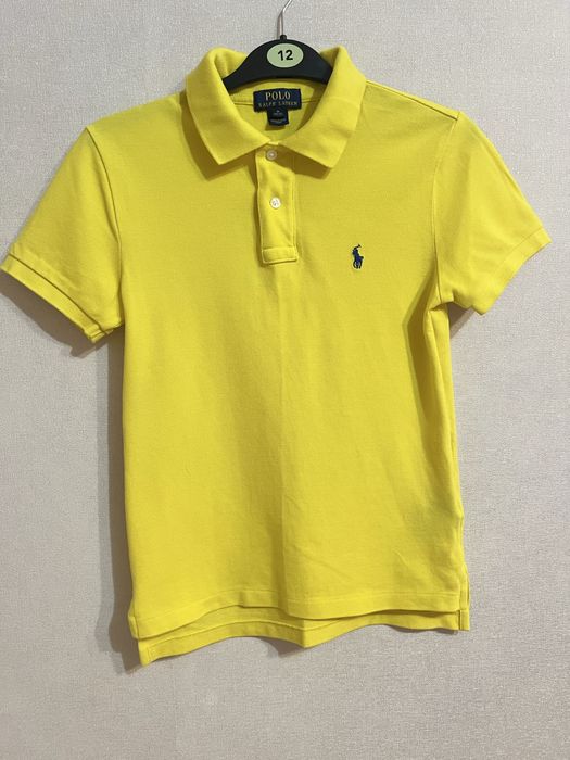 Стильне поло чоловіче для хлопця підлітка жовте Polo Ralph Lauren