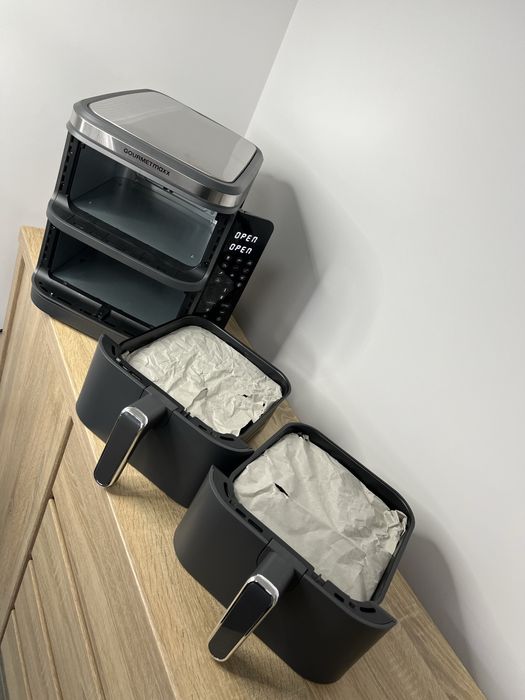 Потужний аерогриль GOURMETmaxx 2×5 л з сенсорним дисплеєм