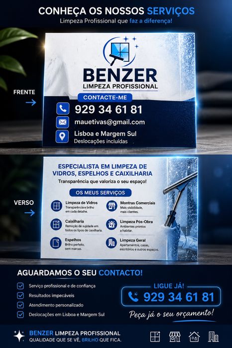 Limpeza de Vidros e Espelhos – Serviço Profissional .