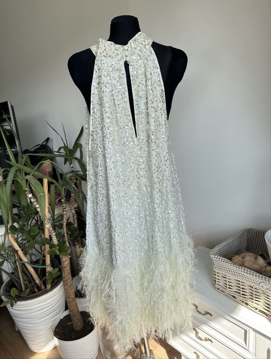 Asos miętowa 52 pióra , cekiny