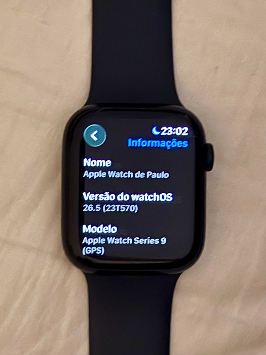 Apple Watch Series 9 - 45mm Preto - Como novo