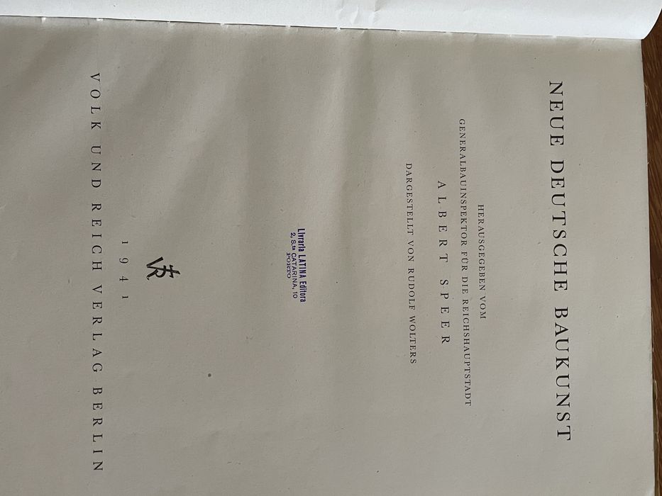 Arquitetura Edição do Inspect. Geral do Urban. de Berlim Albert Speer