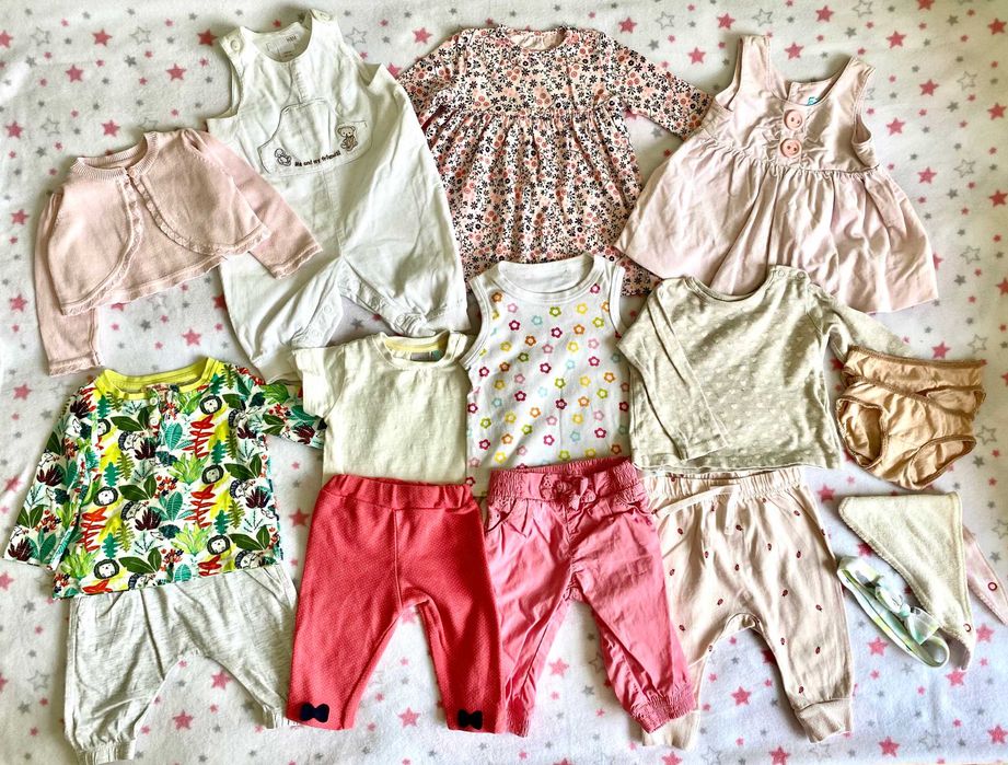 Пакет одягу 0-68 см Next, H&M, Lupilu, George, Carter's — 16 шт.