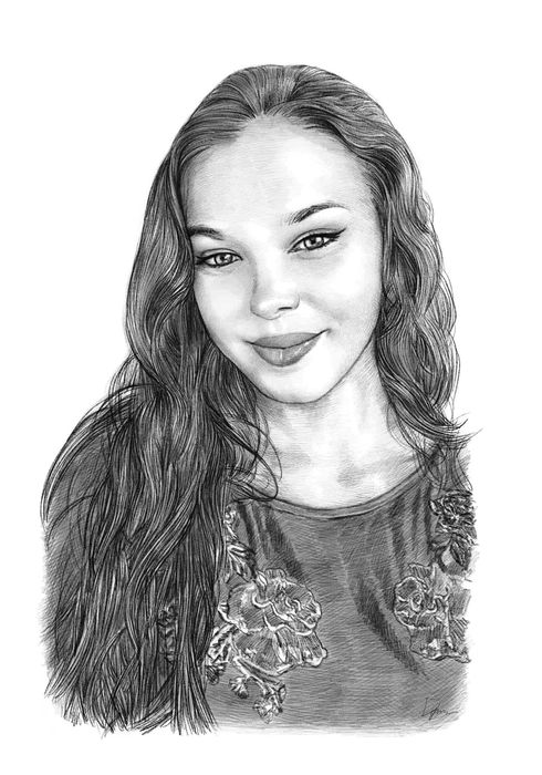 Desenho retratos realistas a lápis carvão a partir da sua foto